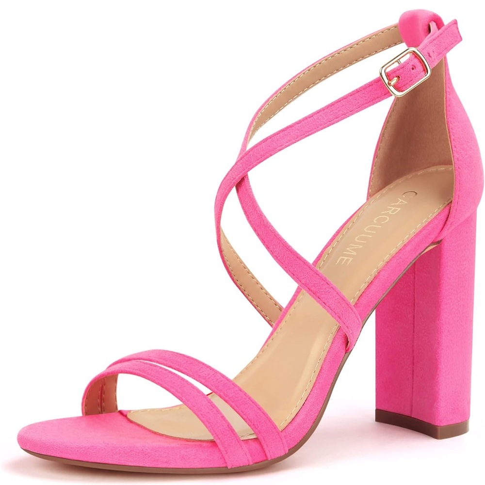 Pink Velvet Sandals